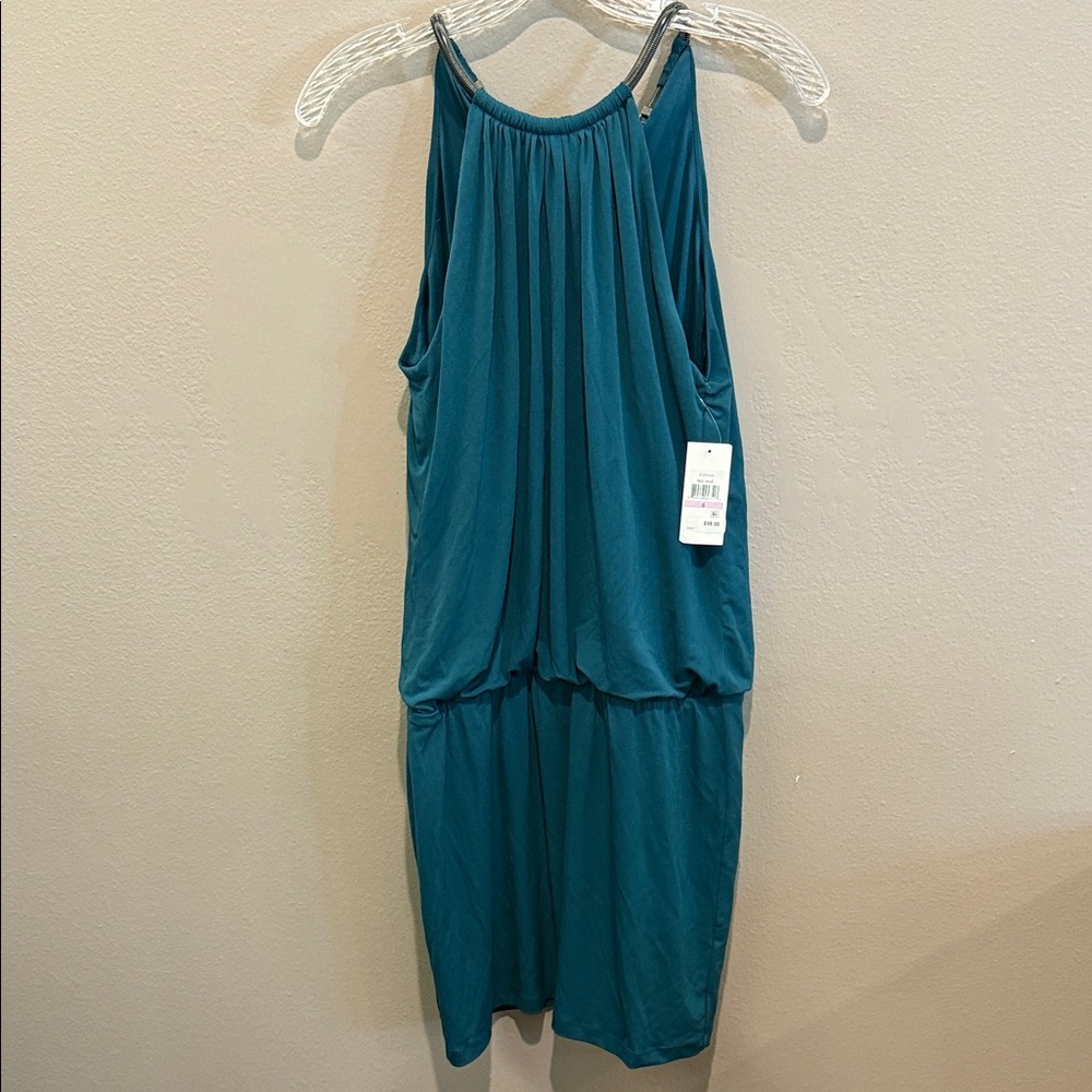 Jessica Simpson Turquoise Backless Dress